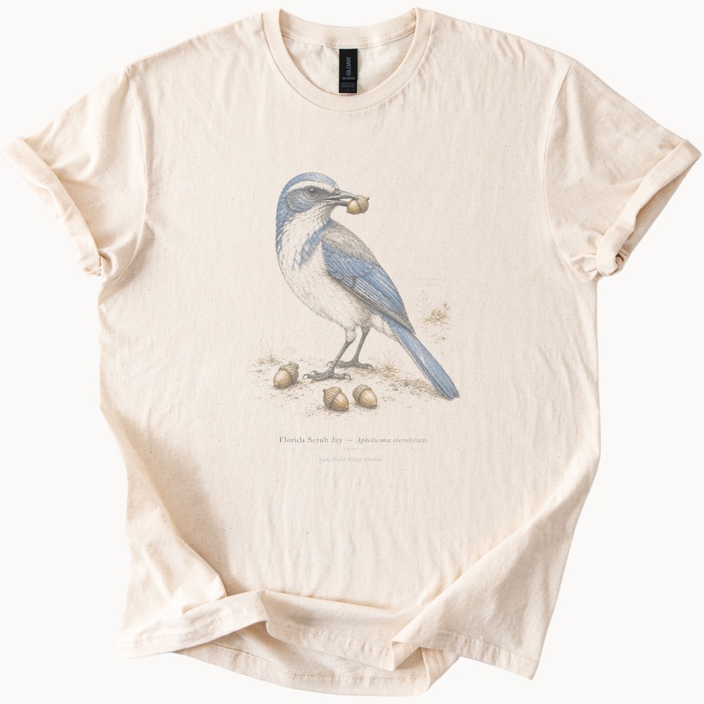 Fine Line Art Botanical Bird Shirt